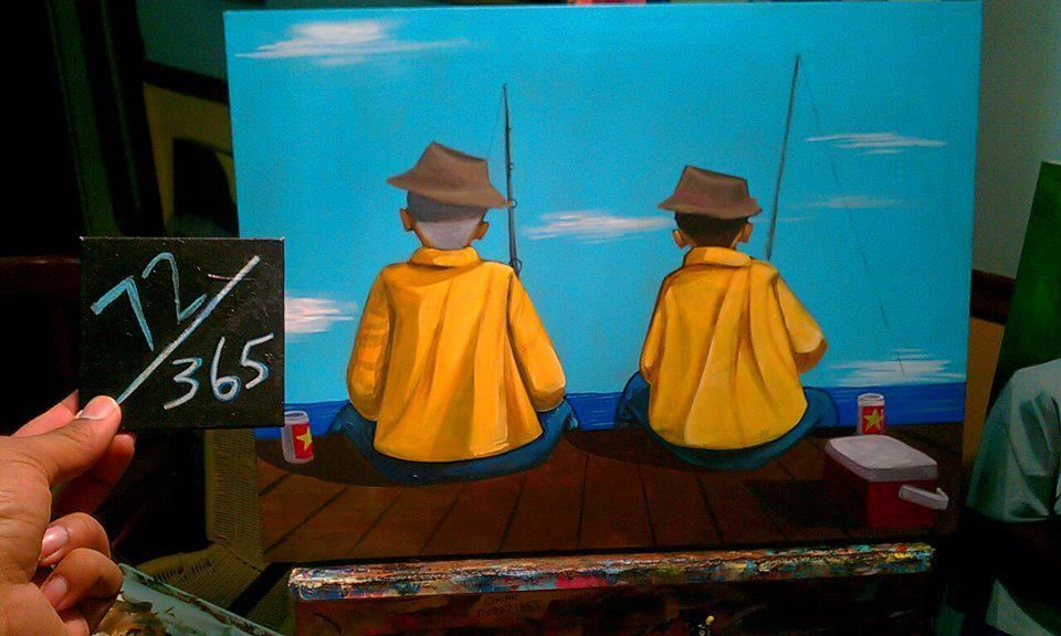 Painting 72/365..."One More Fishing Trip"